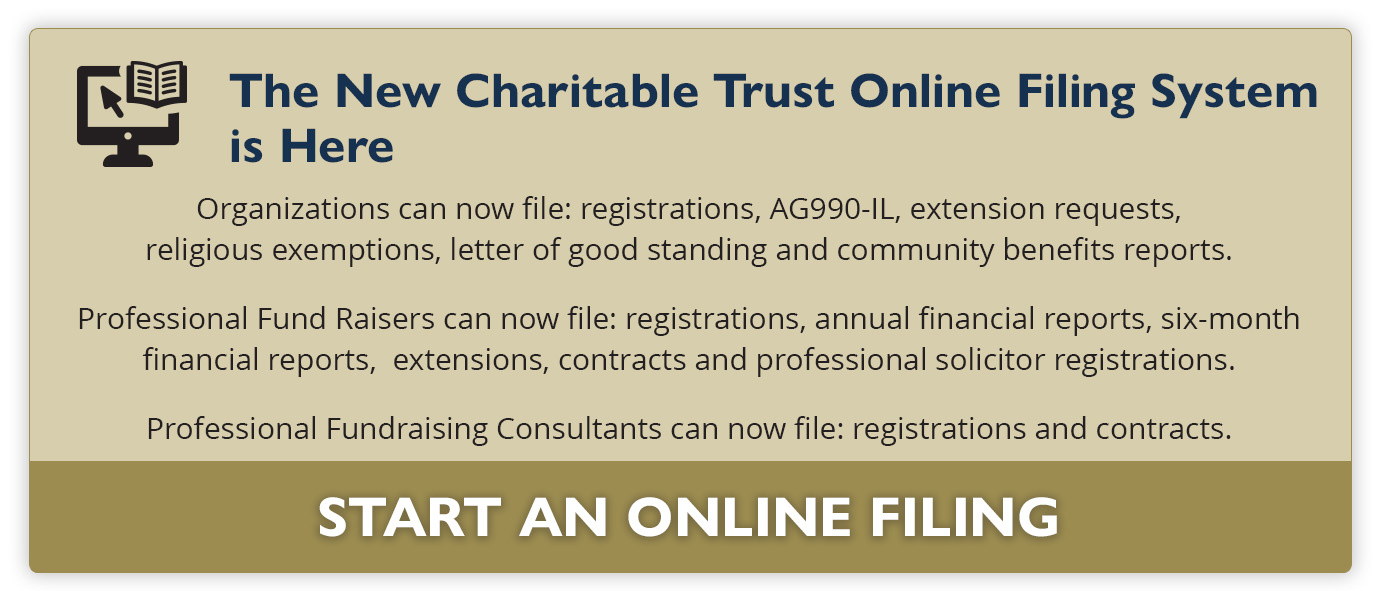 link to Charitable Trust Online system